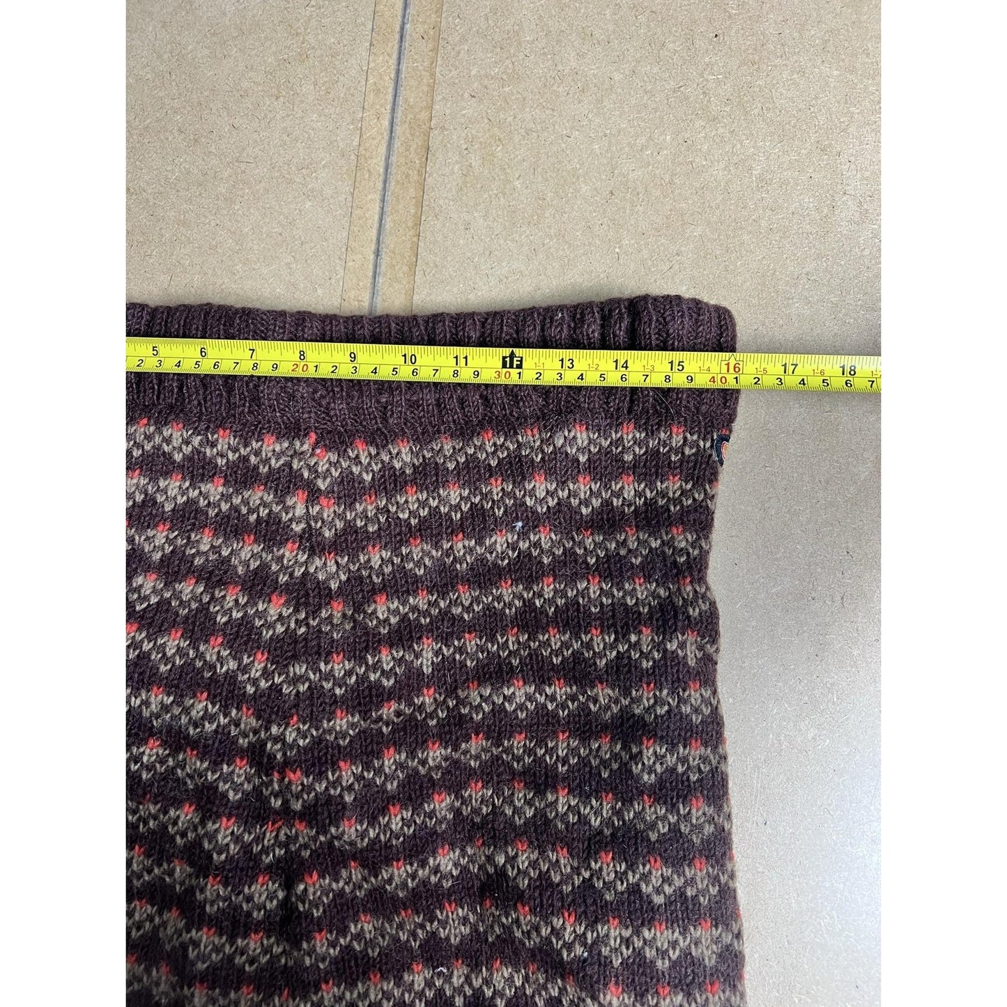 Everest Designs Skirt Womens L Multicolor Fair Isle Knit Lined Wool Drawstring