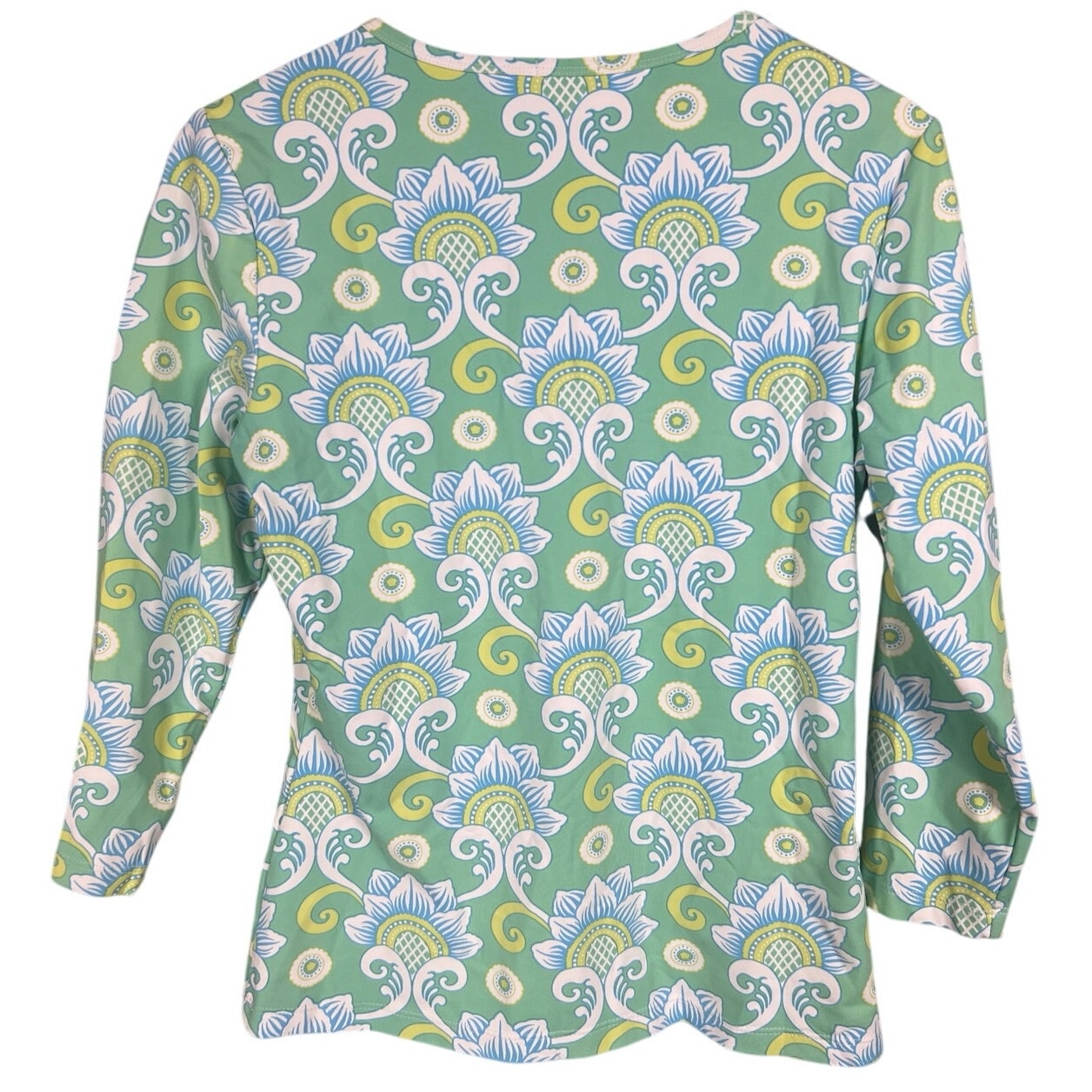 J. McLaughlin Size Small Women’s Green Top Wavesong Paisley Print