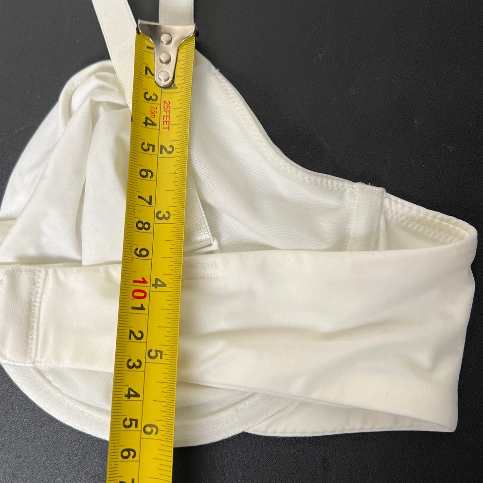 Auden 38B Demi Coverage Unlind Bra White Adjustable