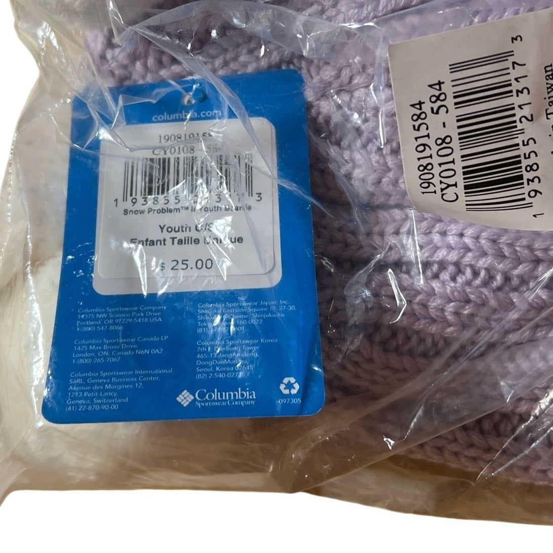 NWT Columbia Girl Youth Purple Knitted Hat
