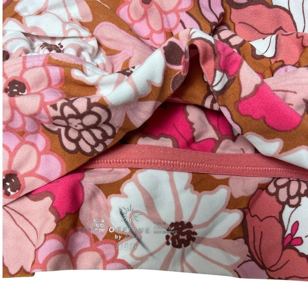 Aerie Offline Floral Pink Active Top Size Large