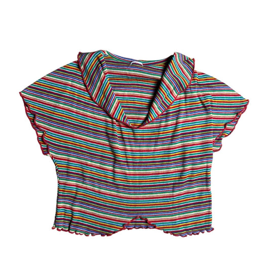 Vintage Rainbow Striped T-Shirt Size Small