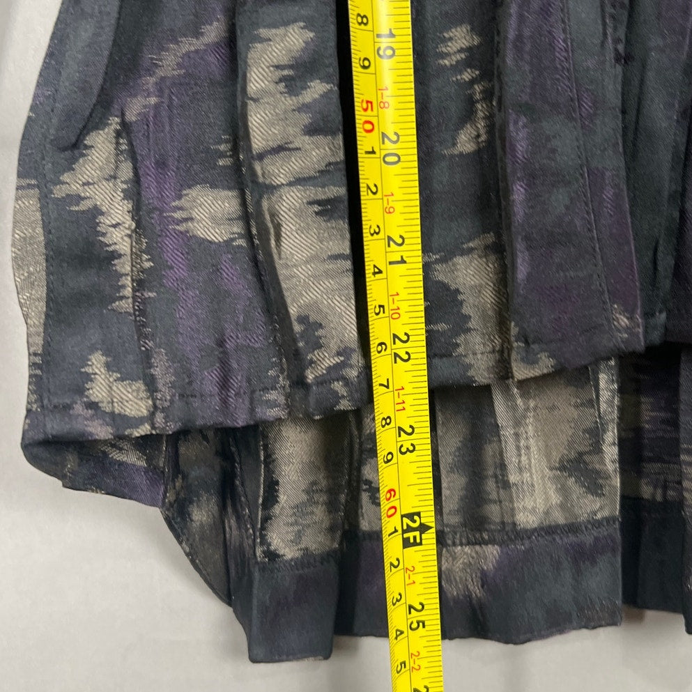 Babette Size XS 100% Polyester Pleated Crinkle Long Sleeve Top