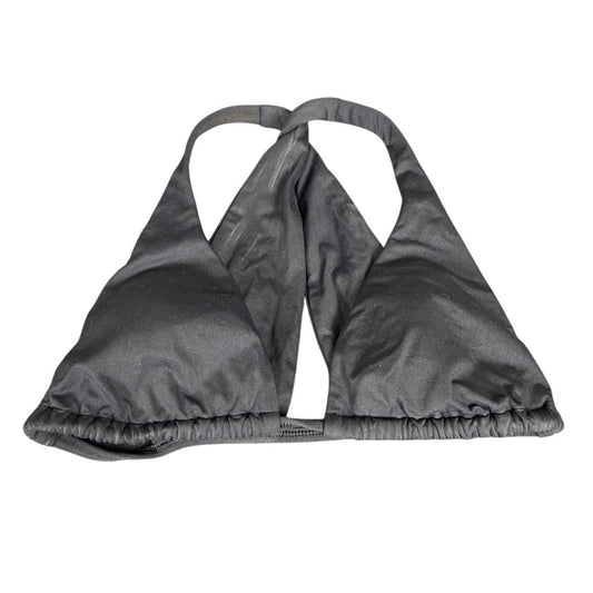 Victoria Secret Medium Sport Black Metallic Strappy Back Triangle