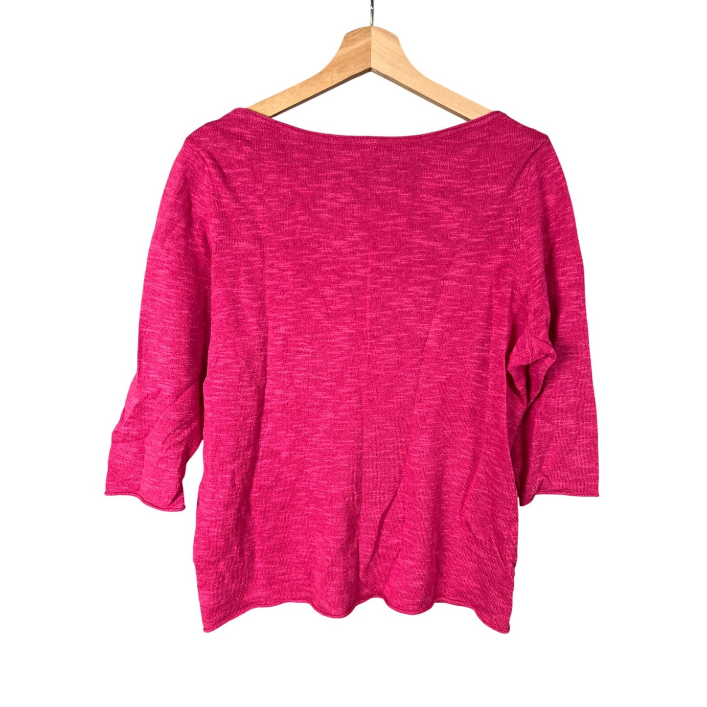Eileen Fisher Size Medium Women’s Pink Top Linen Cotton Long Sleeve