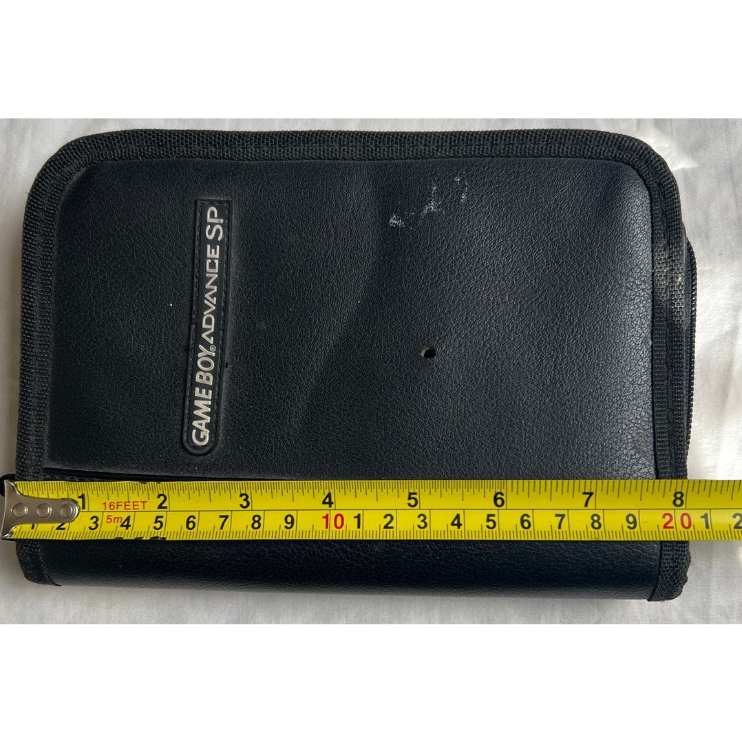 Nintendo Gameboy Advance SP Black Leather Carrying Case GBA Travel Cases