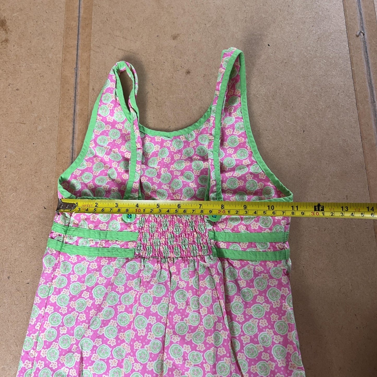 Dress Girls 8 Pink Floral Scoop Neck Pockets Elastic Waist Pullover Casual