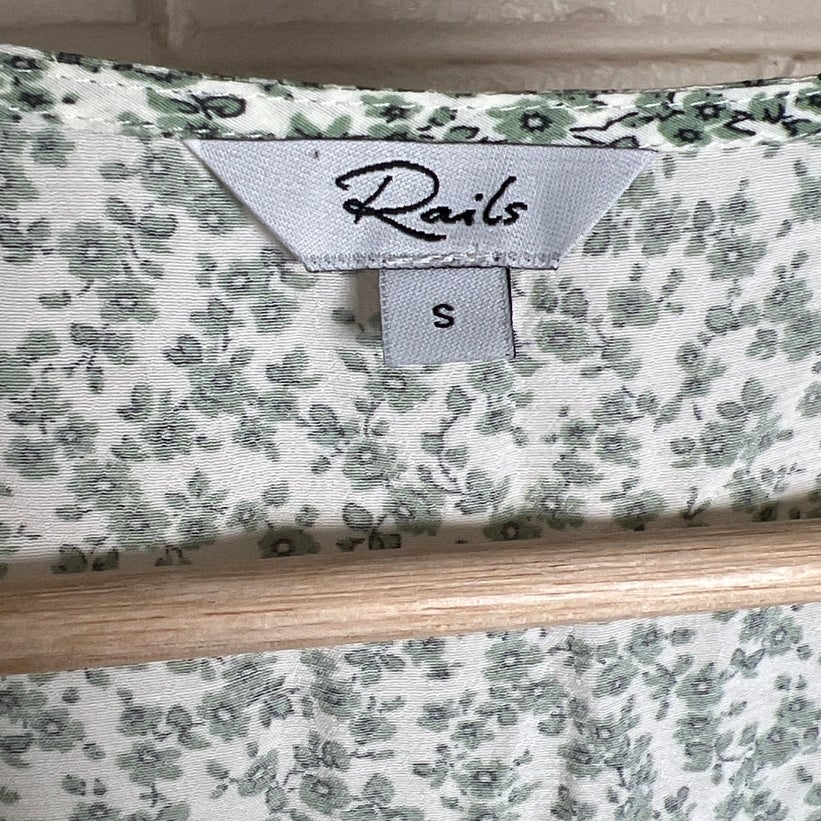 Rails Small Constantine Dress Green Garden Midi Small