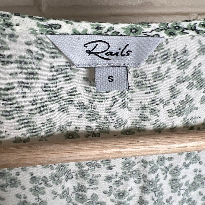 Rails Small Constantine Dress Green Garden Midi Small