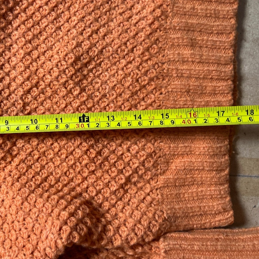Other Stories Capsule Orange Knit Turtleneck Oversized Sleeve Sweater Size S