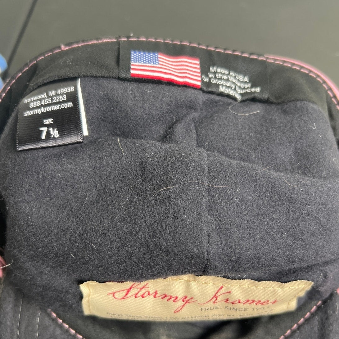 Stormy Kromer Hat Cap Size 7 /8 Fitted Gray Pink Petal Wool Blend Women's