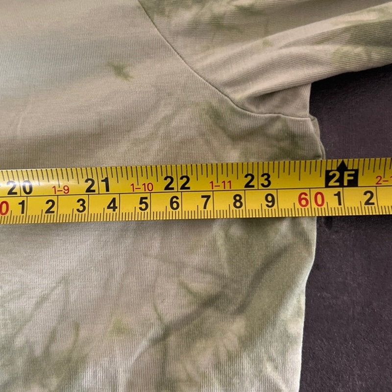 Lululemon The Fundamental Long Sleeve Shirt Green Bleach Pattern