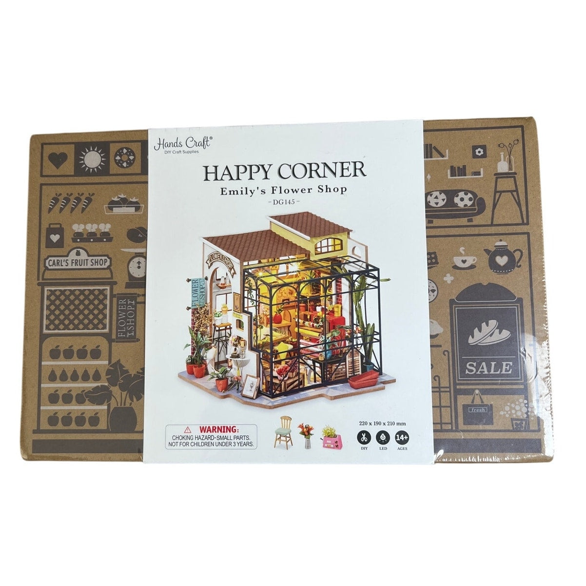 NIB Rolife Emily's Flower Shop DIY Miniature Doll House