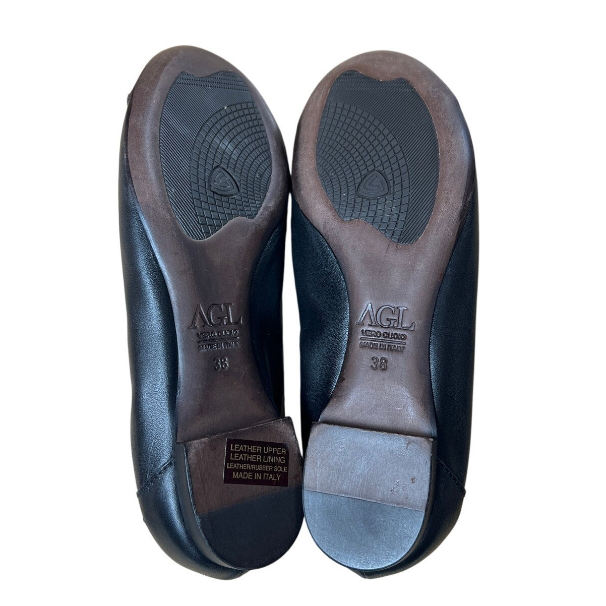 AGL Attilio Giusti Leombruni Womens Cap Toe Loafers 38 EU 8 US Black Leather