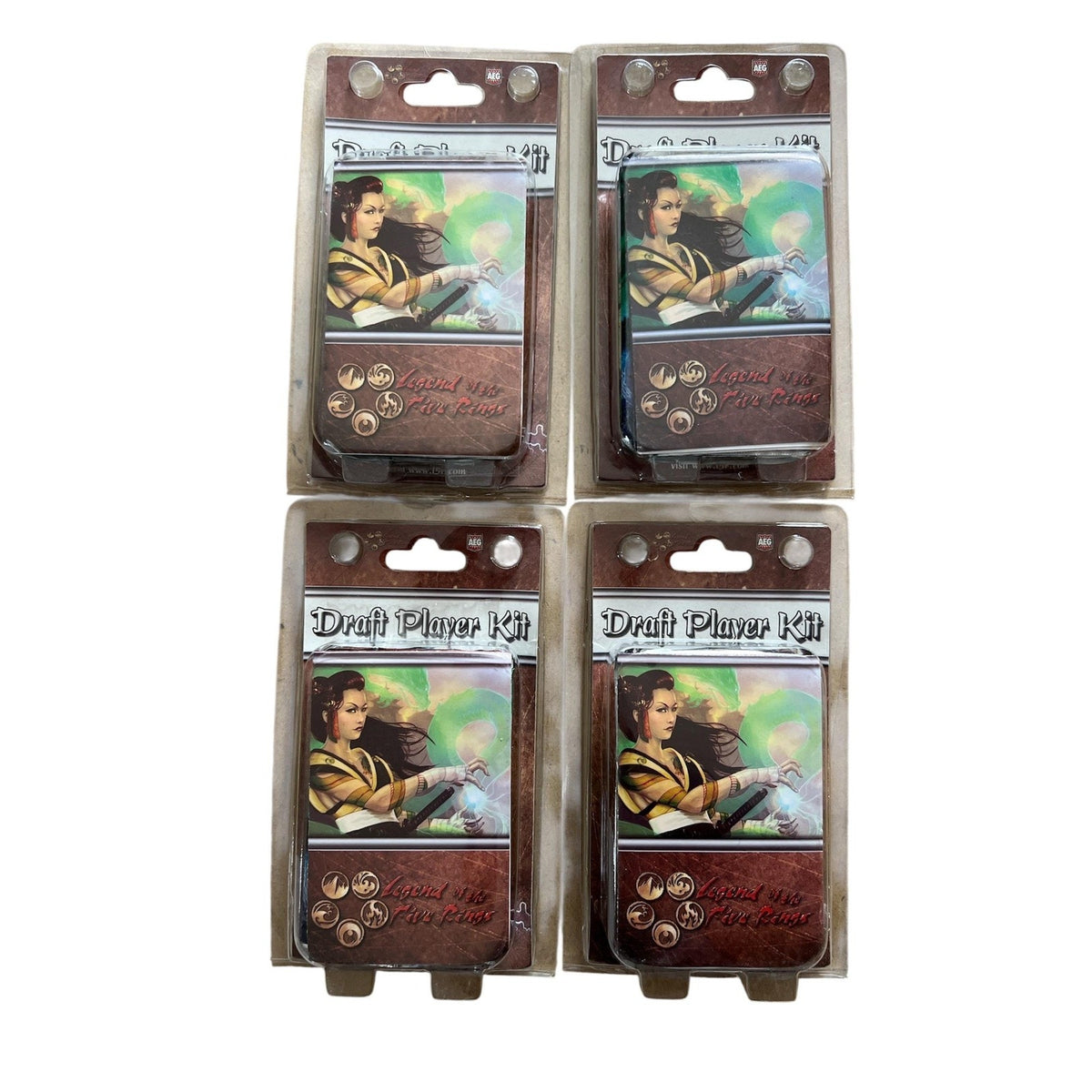 4x Legend Of The Five Rings Draft Player Kit White Edition AEG Booster Promo