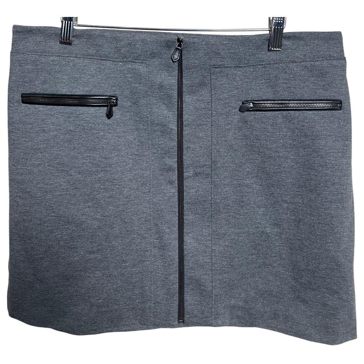 White House Black Market Heather Gray Women Skirt Size 12 Two Pocket