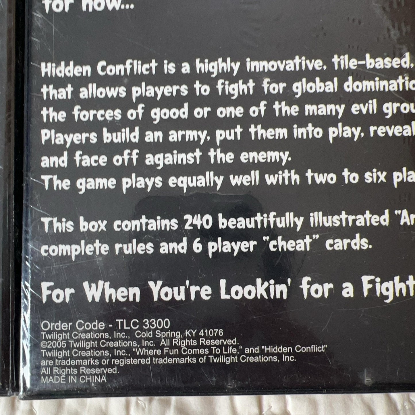 Twilight Creations Inc. Hidden Conflict Board Game Lot Of 2 Sealed Multicolor
