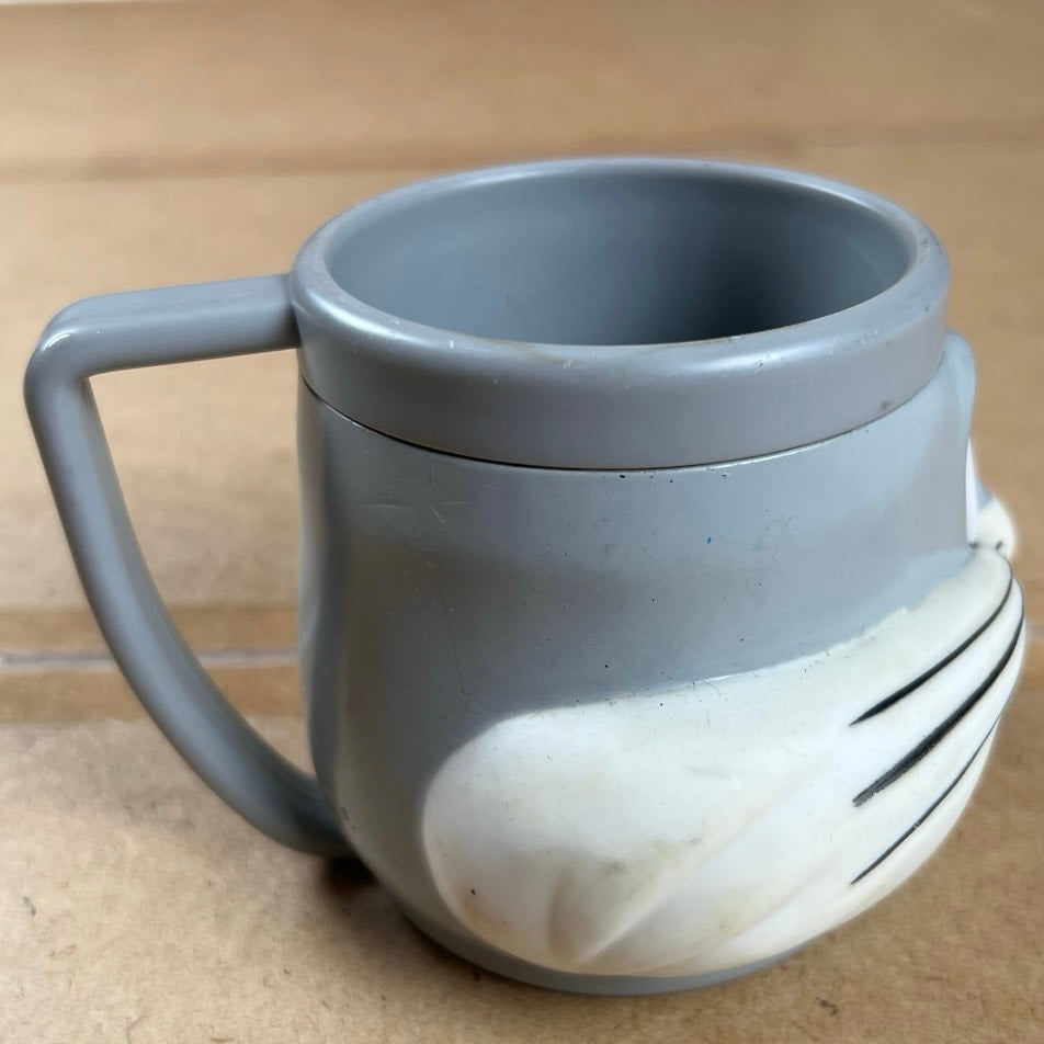 McDonald's Bugs Bunny Character Mug Gray 1992 Promotional Partners Made In China
