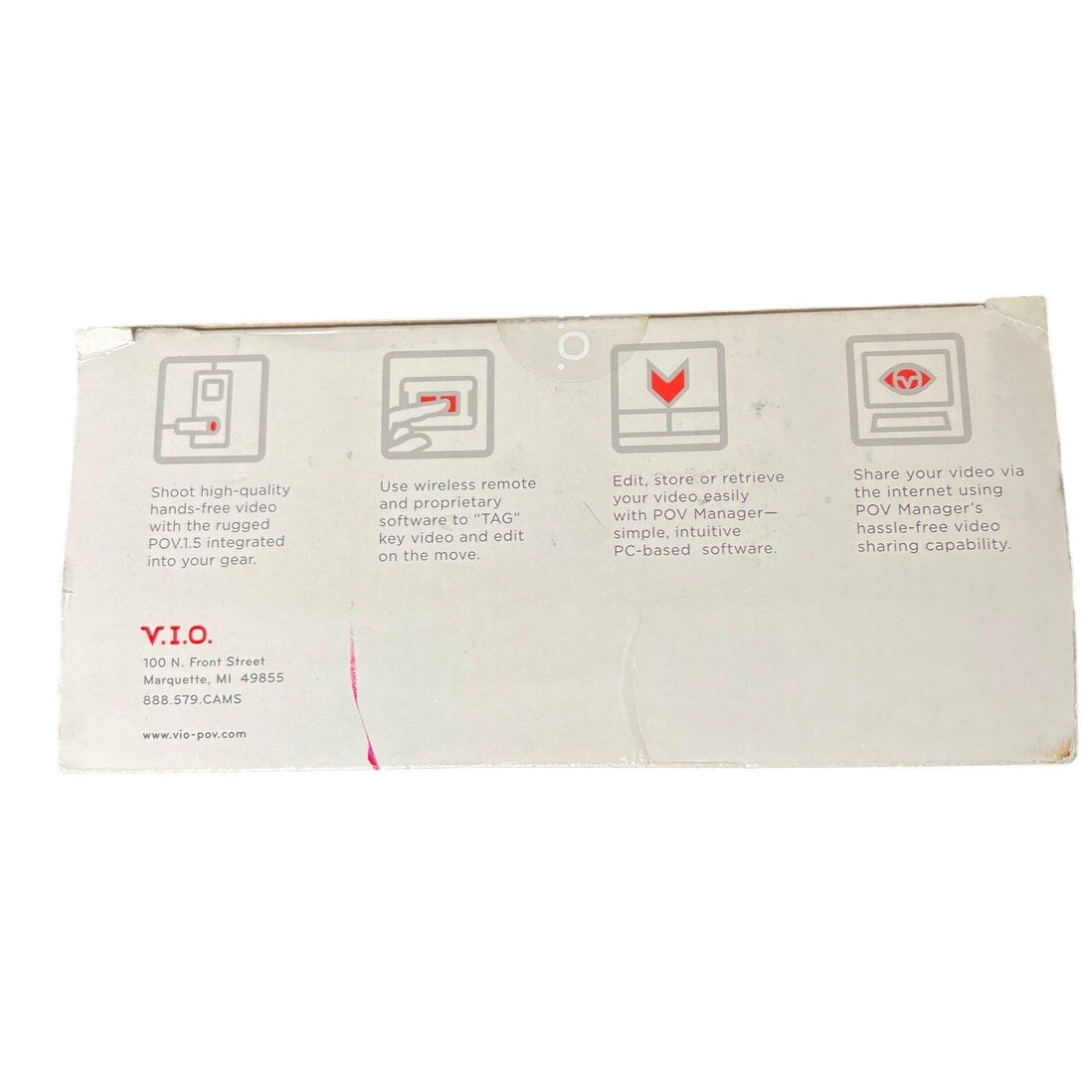 V.I.O POV .1.5 Max 8GB Camera NIB Photo Video System