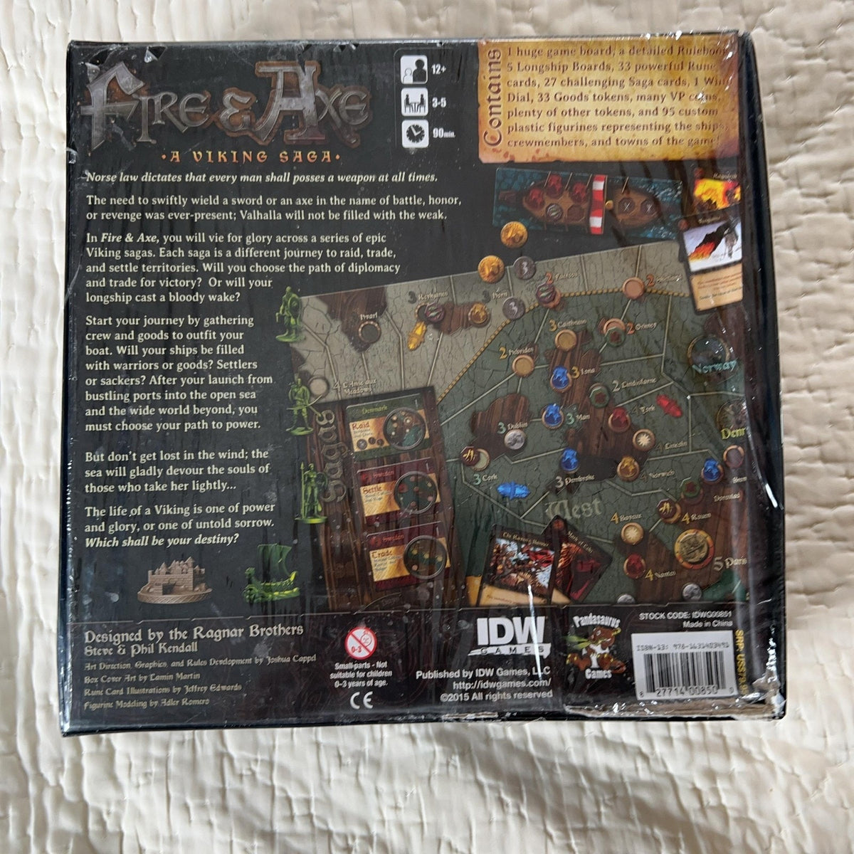 IDW Games Fire & Axe A Viking Saga Board Game Sealed New Multicolor Strategy