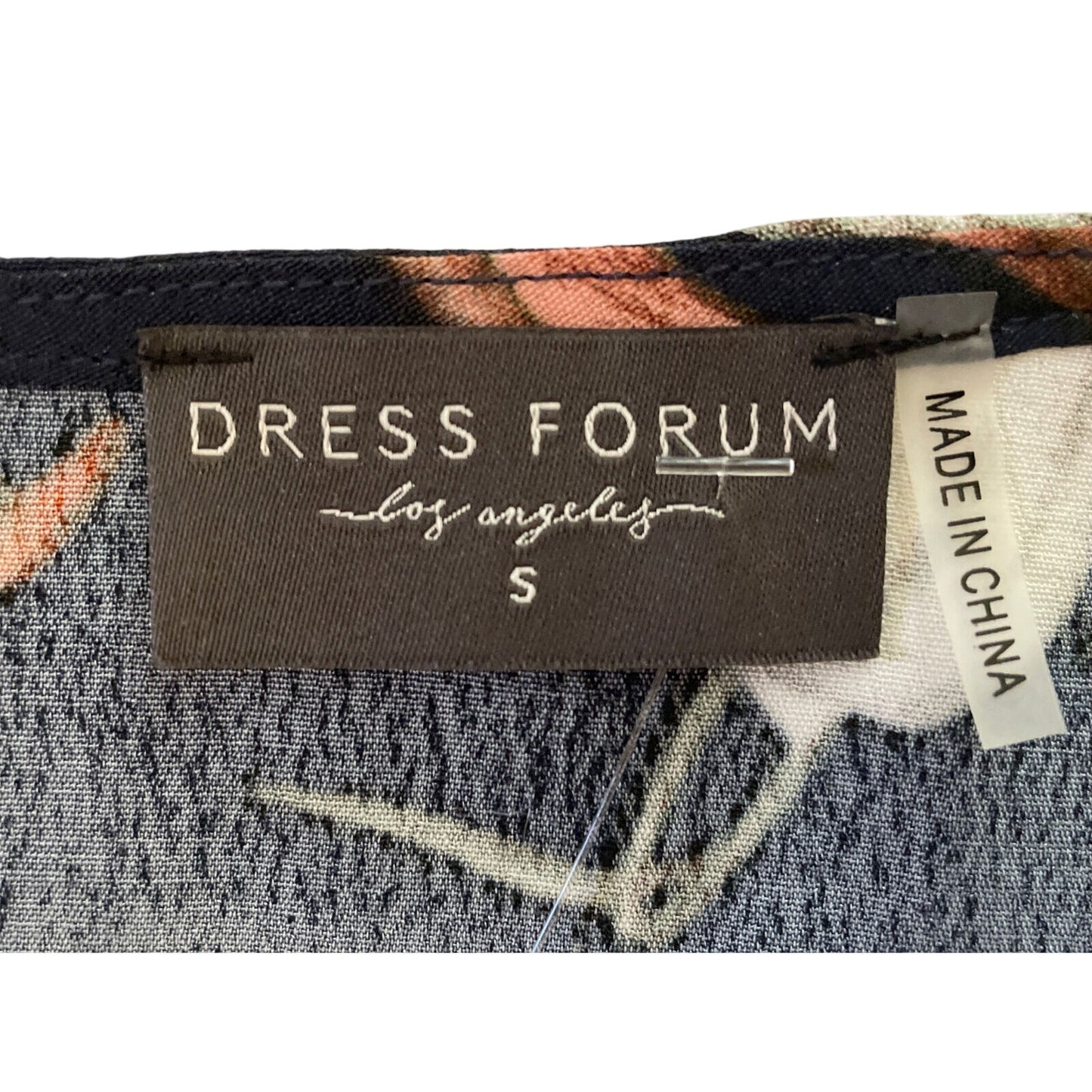 Dress Forum Floral Black Tie Top Size Small S - NWT