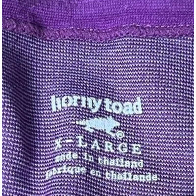 Horny Toad Dress Womens L Purple Wrap Knee Length Jersey V-Neck Empire Waist