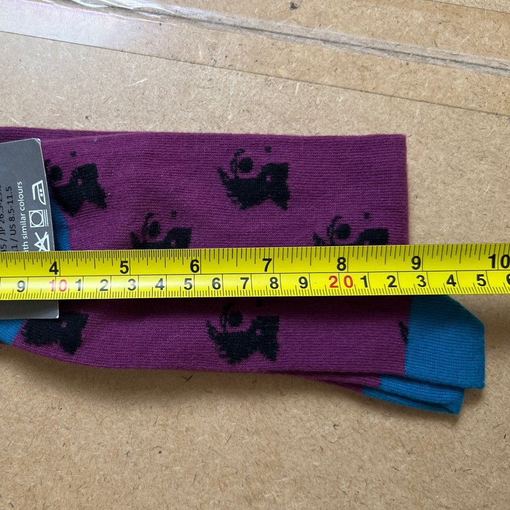 NWT Catherine Tough Purple Dog Socks 8.5/11.5