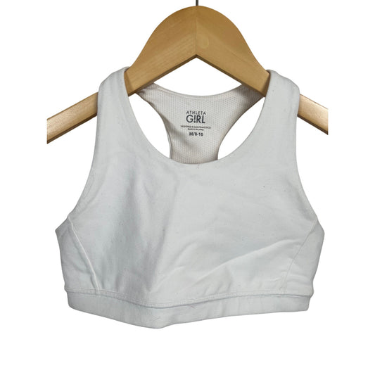 Athleta Girl M 8-10 Cloud Racerback Bra White
