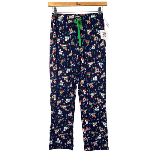 NWT Novagratz Warm Blue Dog AOP Pajama Pants Size XS
