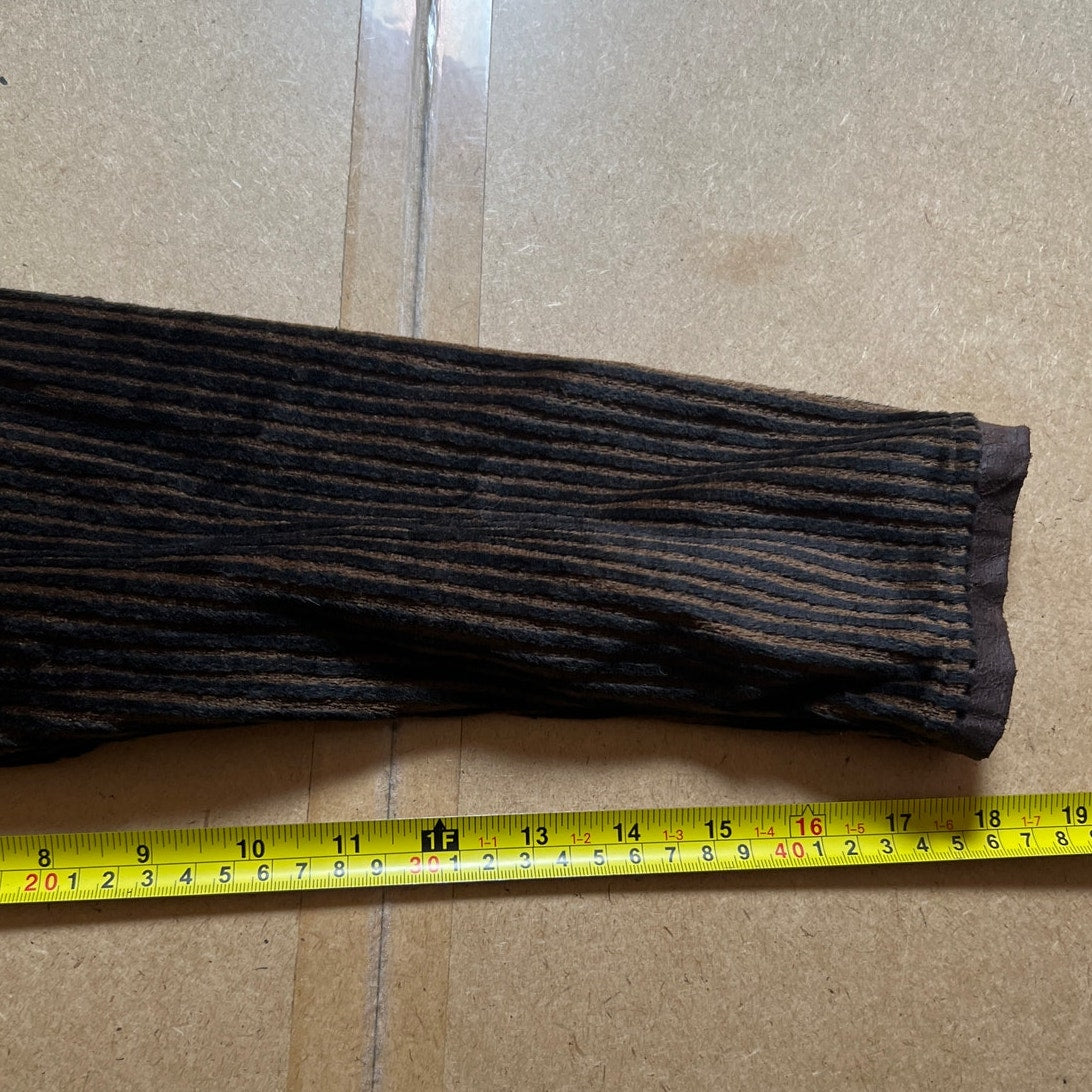 Wooly Bully Wear Colorado Women Brown Stripe Jacket Size M