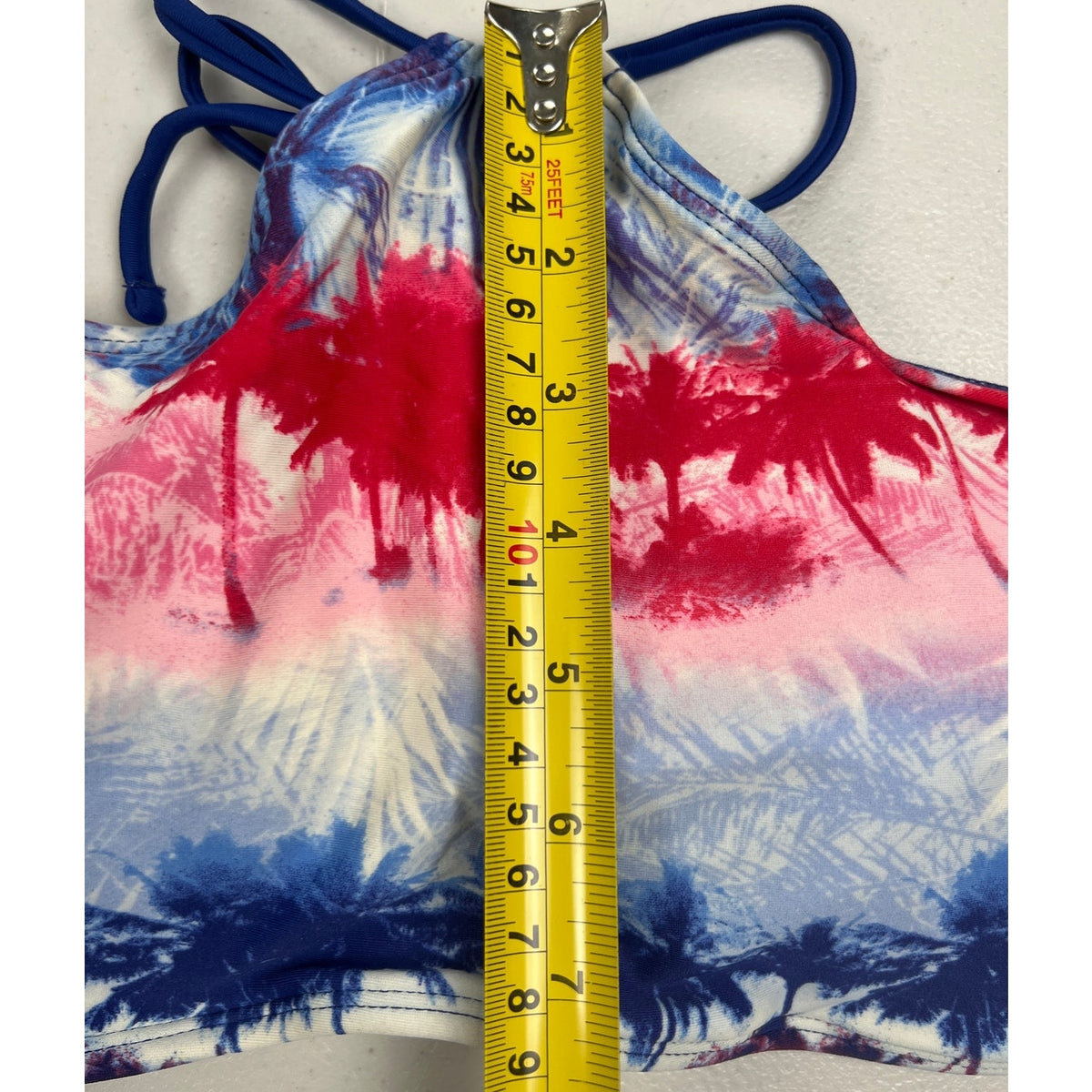 Malibu Dream Girl Bandeau Bikini Top Women's Adjustable Strap Size Large L