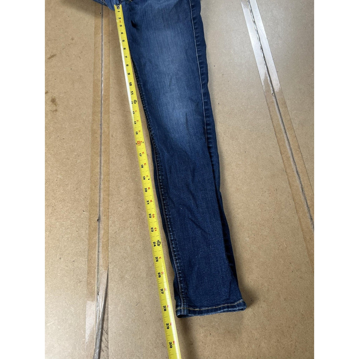 7 For All Mankind Pants Womens 29 Blue Ankle Skinny Denim Stretch Pockets