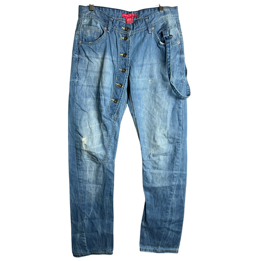 P.O.V. Size 32 Pants 100% Cotton Urban Distressed Jeans
