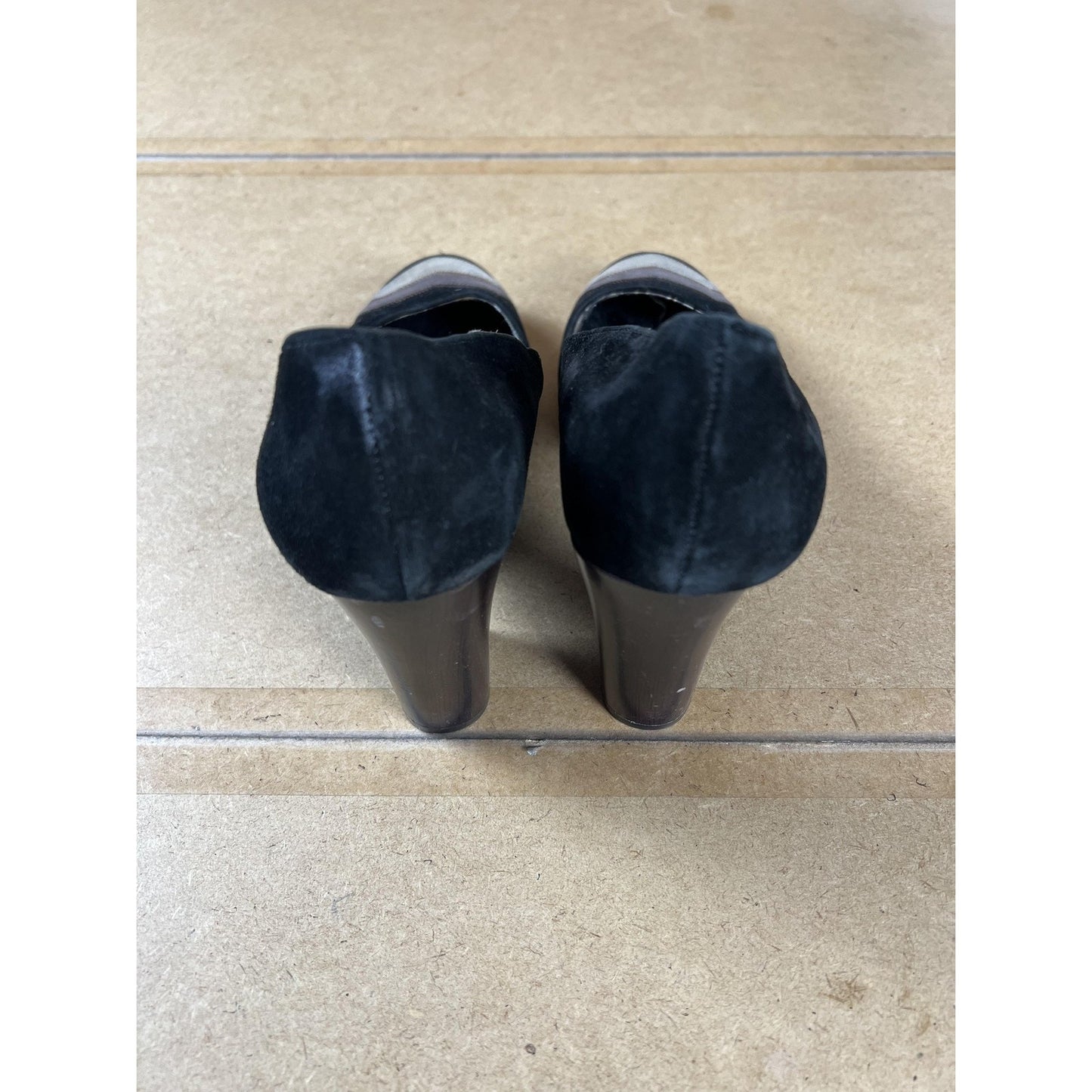 Missoni For Target Shoes Womens Size 5.5 Black Slip-On Suede Chevron Lined