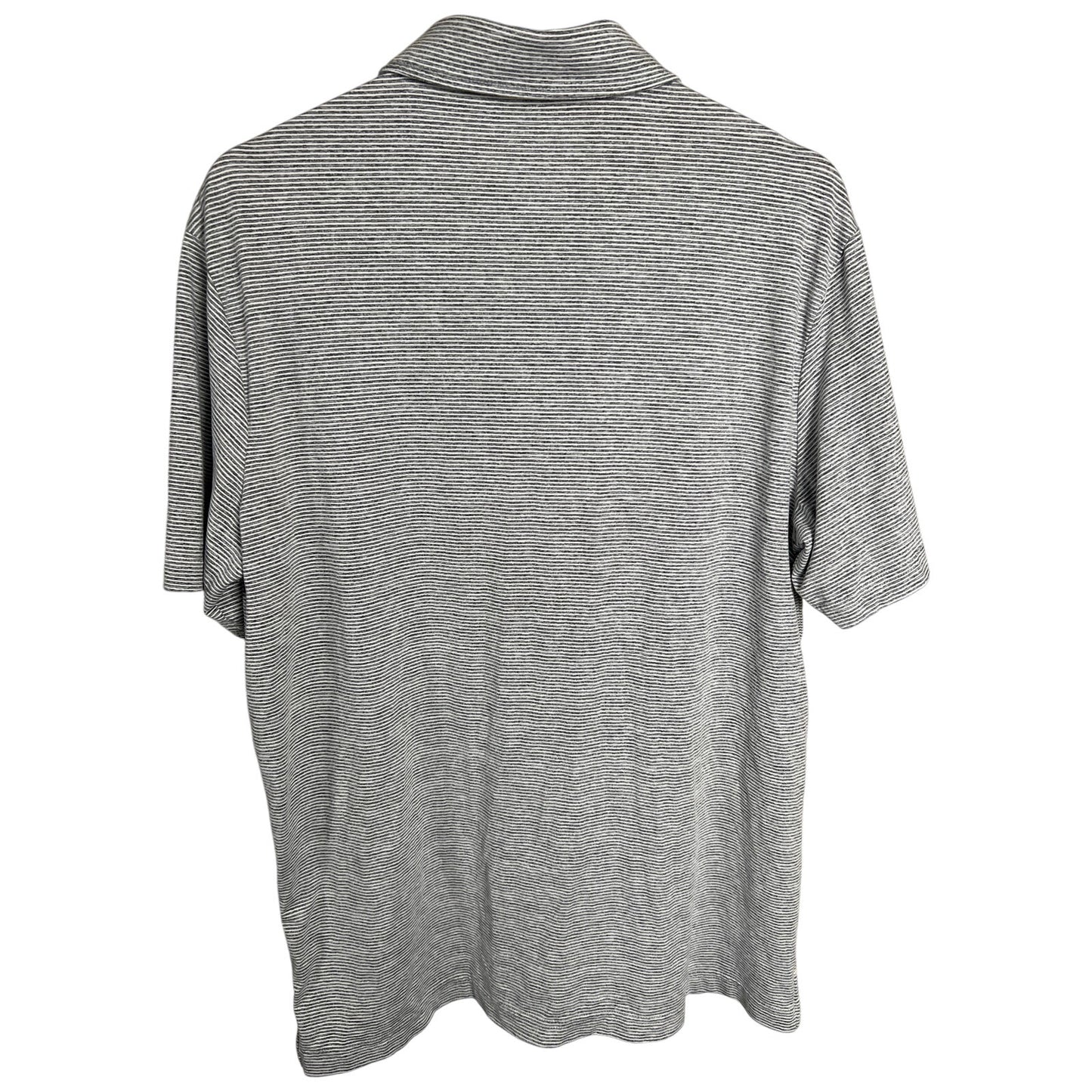 01. Algo Large Polo Striped Shirt Mens Large L Jack Performance Gray