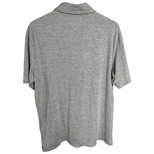01. Algo Large Polo Striped Shirt Mens Large L Jack Performance Gray