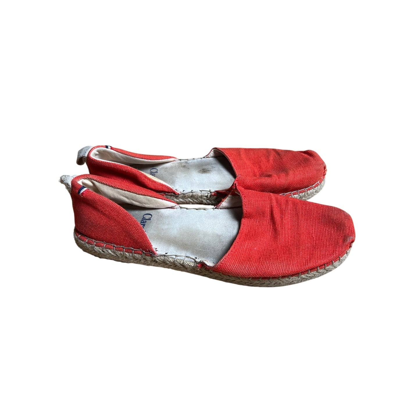 TOMS Clare V. Orange Canvas Gladiator Sandals Katalina Espadrilles SIze 7.5