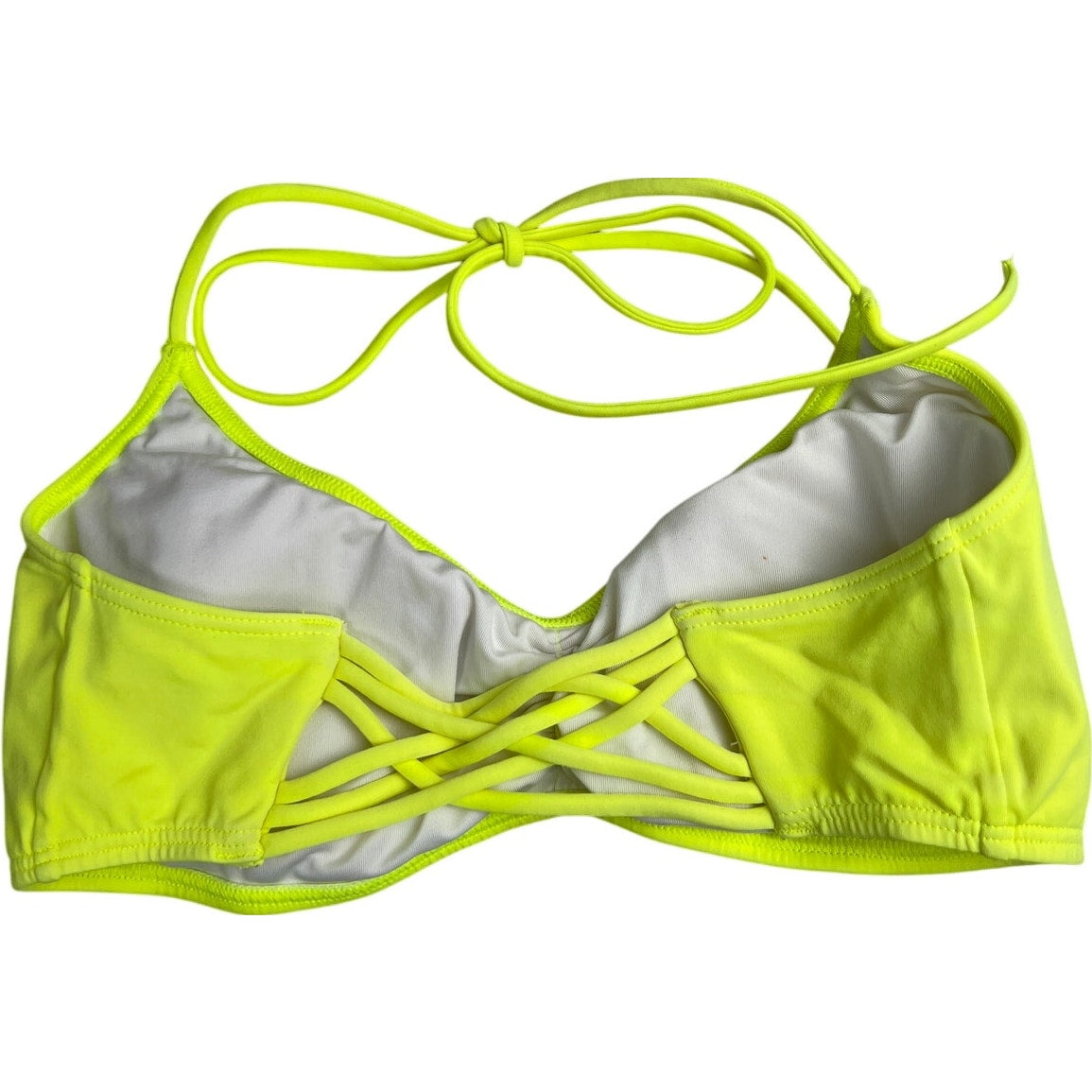 PINK Victoria Secret Size Medium Yellow Swim Top Bikini