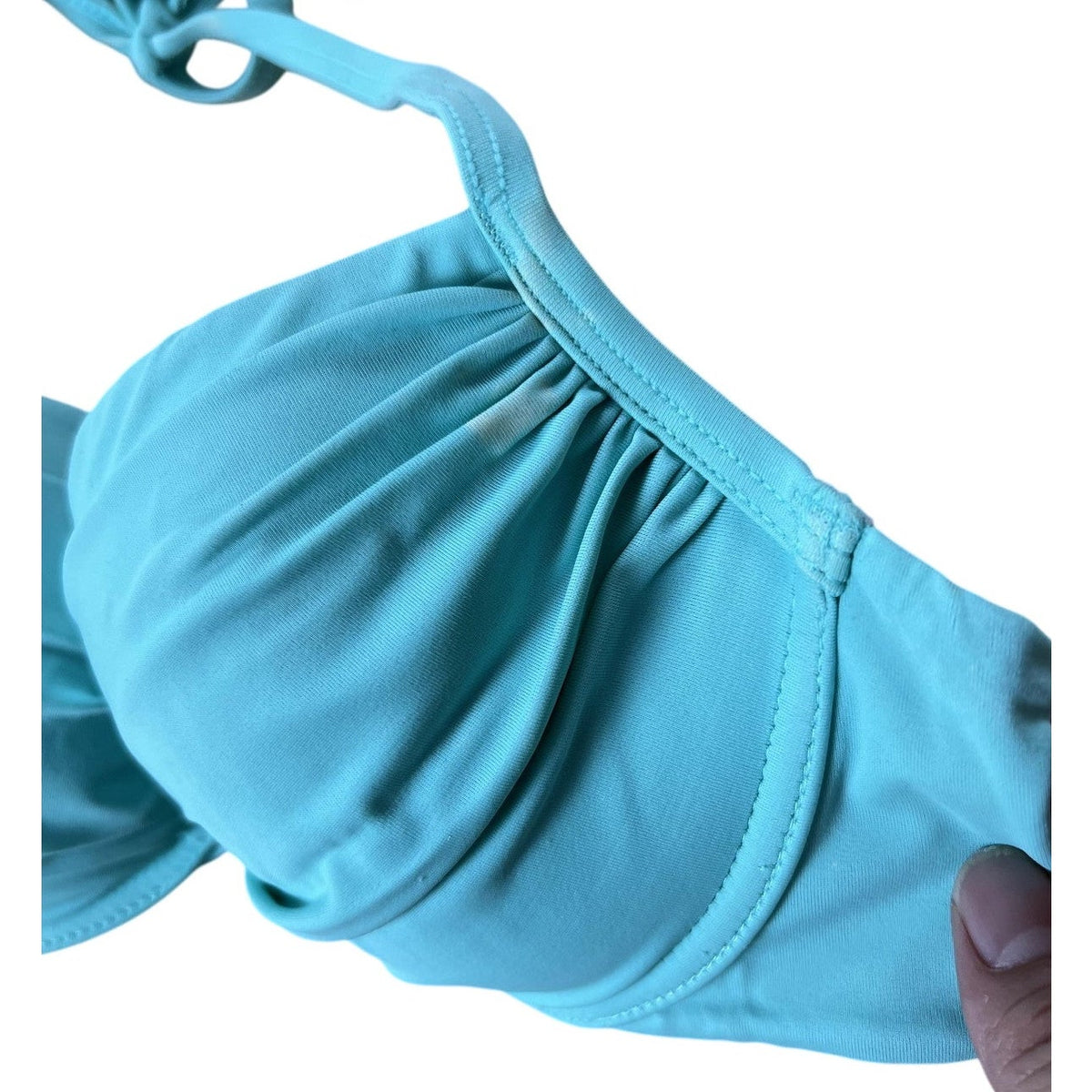 Victoria's Secret Swim Top Womens 34C Blue Padded Lined Underwired Halter