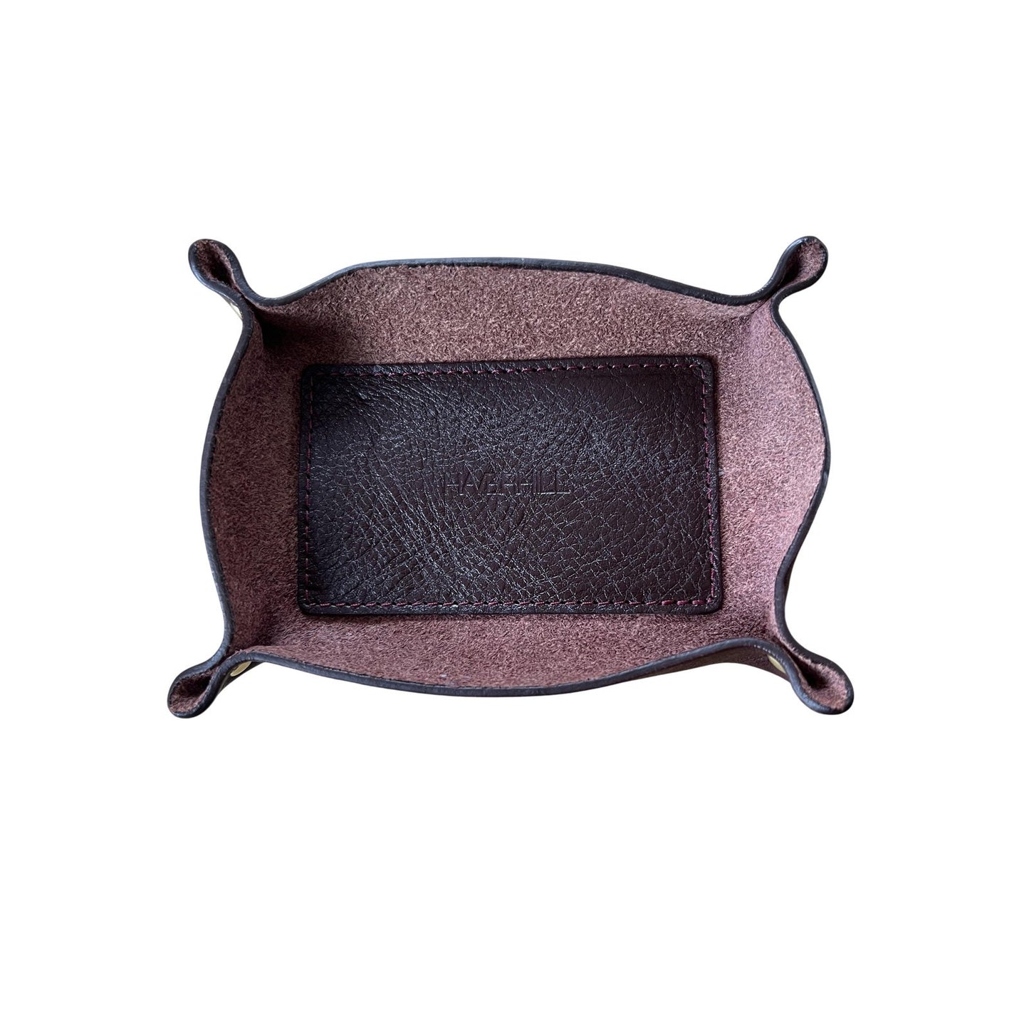 Basket One Size Brown Leather Valet Tray Catchall Desk Organizer Rustic