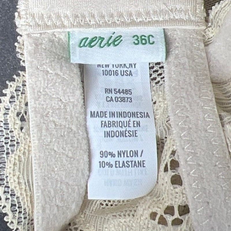 Aerie 36C Bra Lace NWT Floral Bralette Adjustable