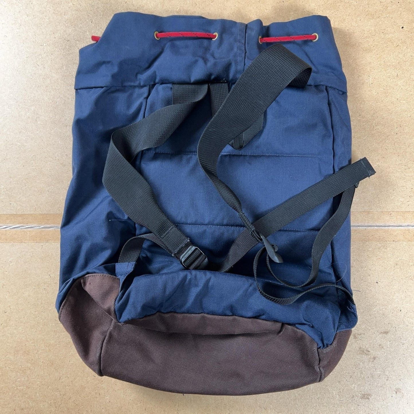 Filson Backpack Mens Large Blue Canvas Lined Drawstring Adjustable Nylon Straps