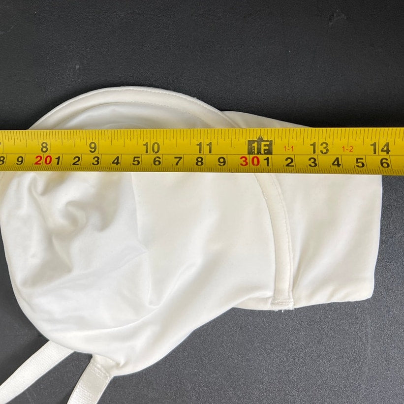 Auden 38B Demi Coverage Unlind Bra White Adjustable