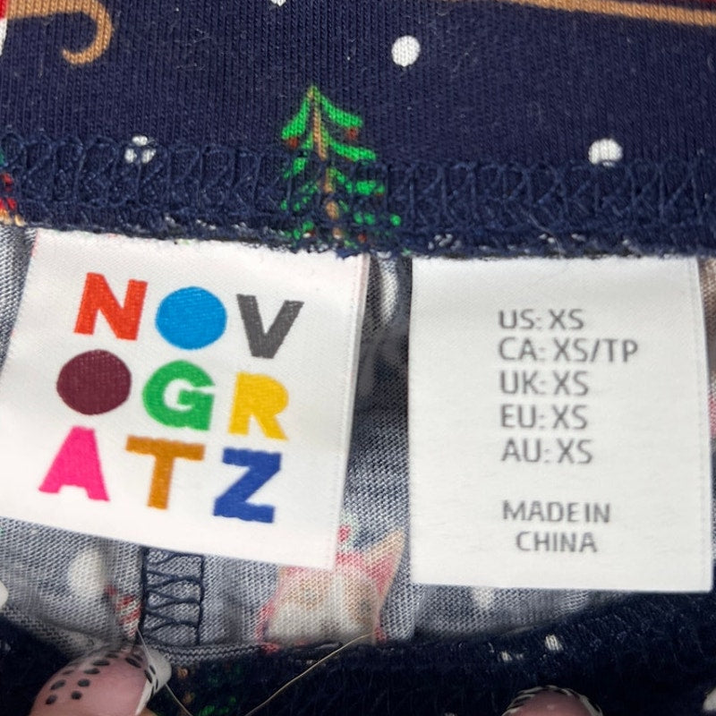 NWT Novagratz Warm Blue Dog AOP Pajama Pants Size XS