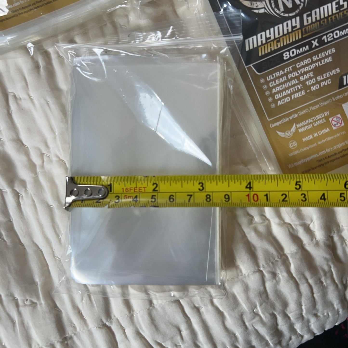 Mayday Games Magnum Card Sleeves Oversized 100ct Clear 80mm X 120mm Lot