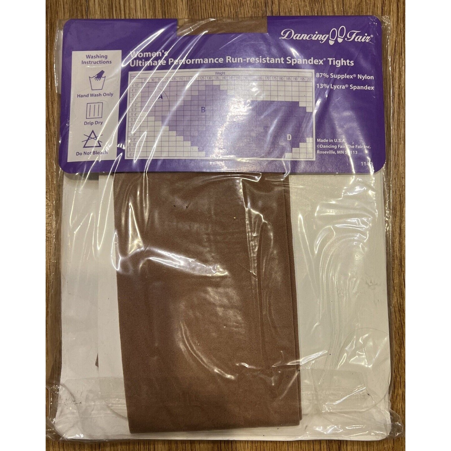 NEW Dancing Fair Women's Ultimate Performance Tights 910 Lt Suntan Size A