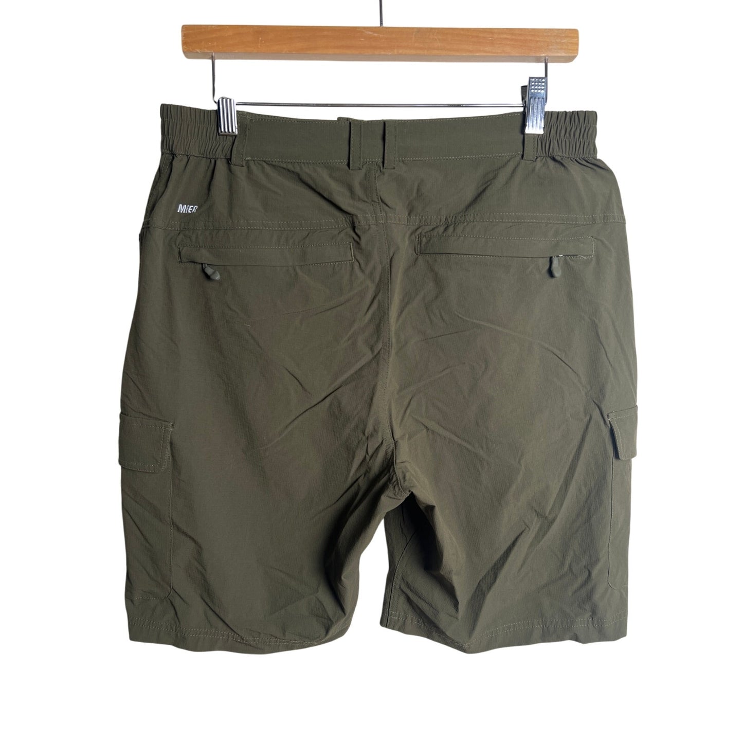 MIER Shorts Women's Size 12 Gray Nylon Stretch Cargo Lightweight Hiking Outdoor