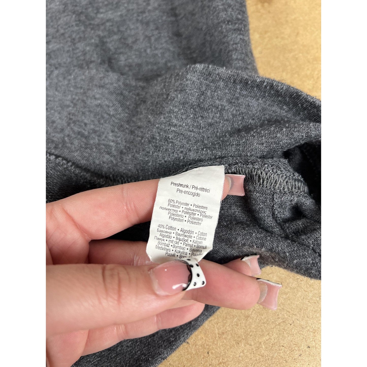 Anvil Sweater Unisex L Gray Crew Neck Pullover Graphic Fleece Preshrunk