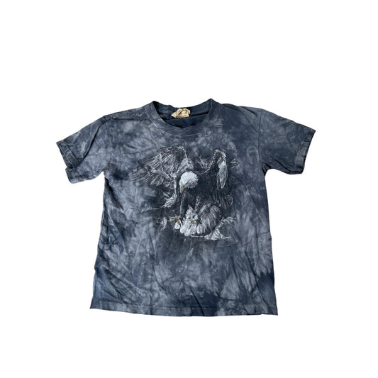 The Mountain shirt Boys S Gray Tie Dye Eagle Graphic 100% Cotton Lightweight