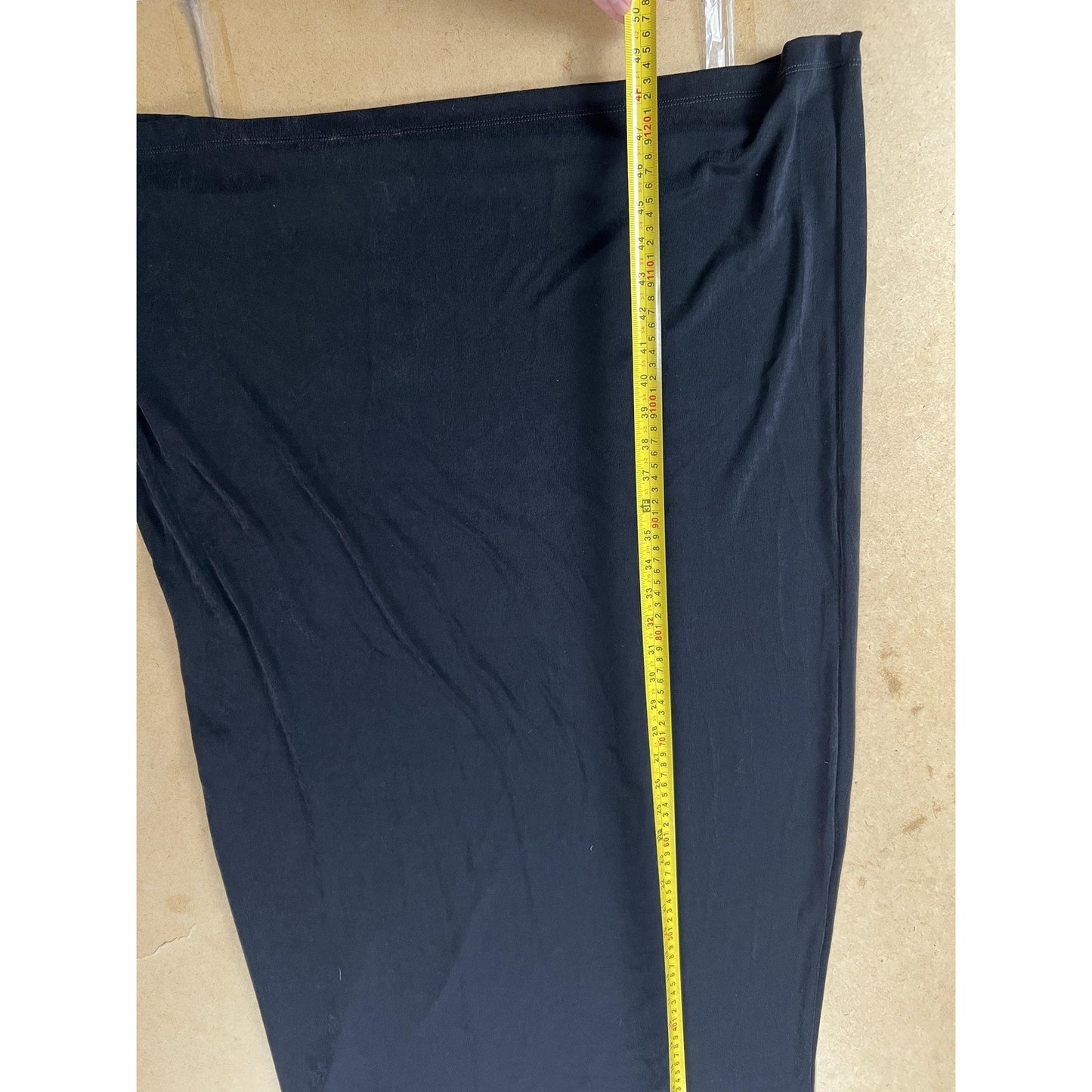 Chico's Tank Dress Womens 3 Black Maxi Travel Stretch Jersey Rayon Spandex